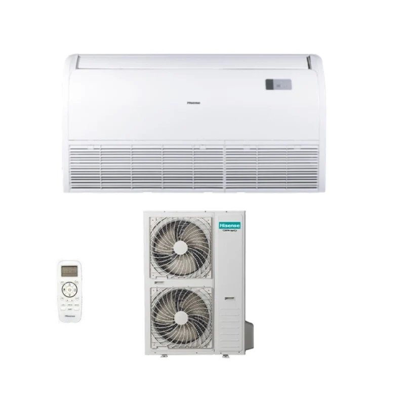Climatiseur Hisense Inverter plafond/plancher 48 000 BTU AUV140UR4RC4 R-32, Wi-Fi en option, triphasé, télécommande standard