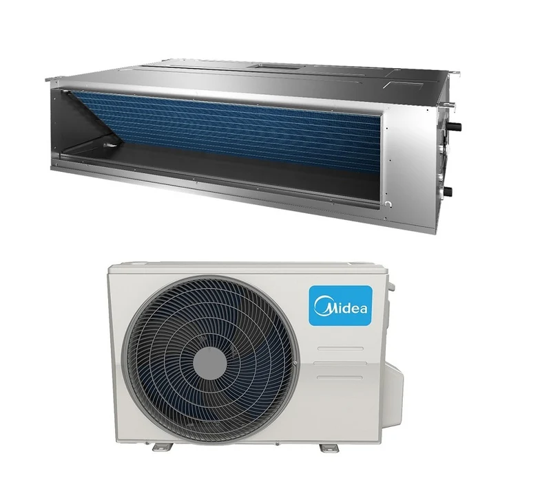 Climatiseur gainable Midea Inverter 36 000 BTU R-32 MTI-36HWFNX avec télécommande et commande filaire A++ Wi-Fi en option - NEUF