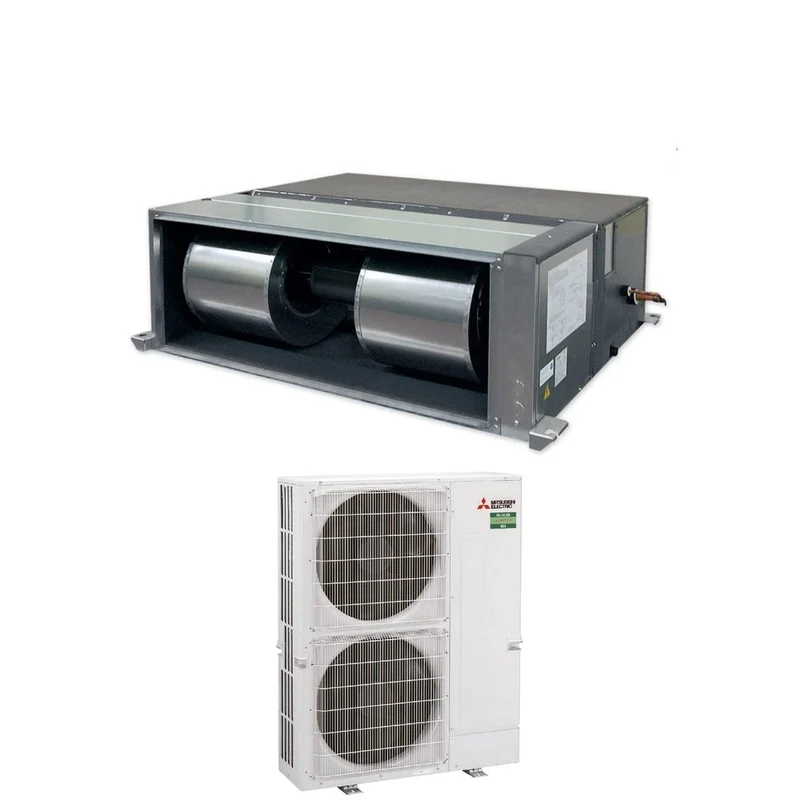 Climatiseur gainable Mitsubishi Electric Power Inverter haute pression 65 000 BTU PEA-M200LA + PUZ-ZM200YKA triphasé R-32 avec Wi-Fi en option