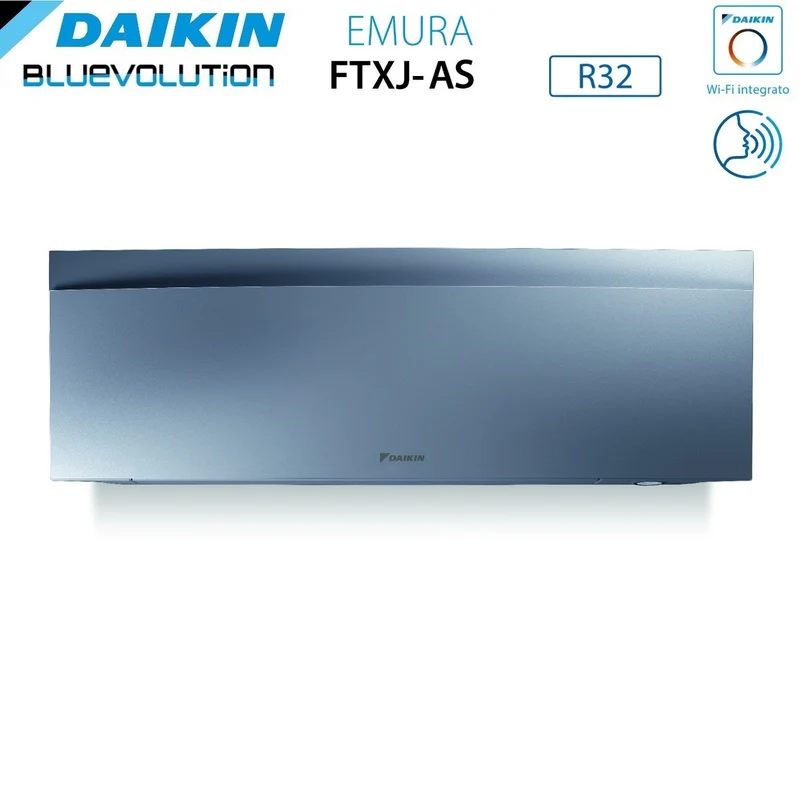 Climatiseur quadri-split inverter Daikin Bluevolution Quadri EMURA SILVER III série 7+9+9+9 avec 4MXM80N R-32, Wi-Fi intégré, 7000+9000+9000+9000, couleur argent - Garantie italienne