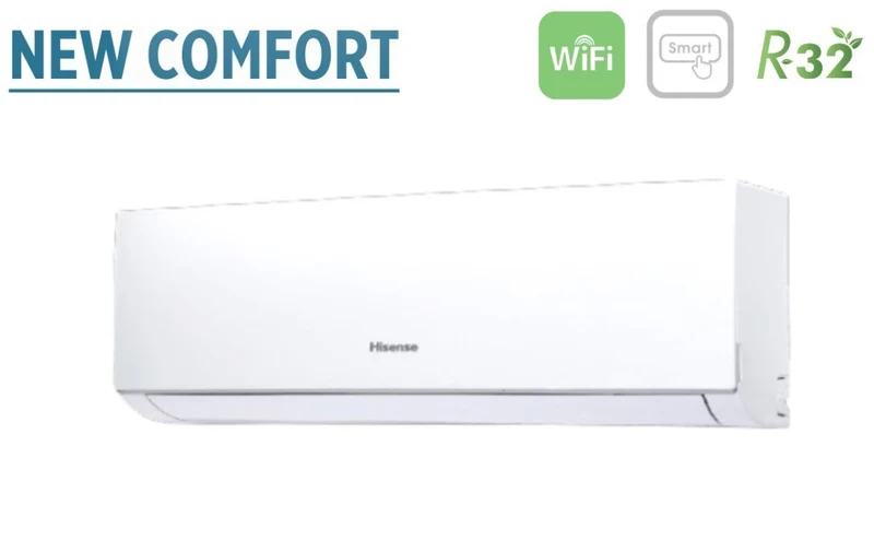 Climatiseur Hisense Quadri Split Inverter NOUVELLE série CONFORT 7+9+18+18 avec 4AMW105U4RAA R-32 Wi-Fi en option 7000+9000+18000+18000