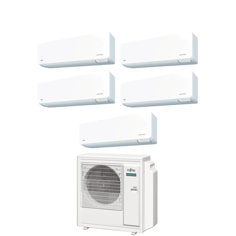 Climatiseur penta-split inverter Fujitsu série KG AIRSTAGE 9+9+9+12+12 avec AOEG36KBTA5 R-32 Wi-Fi intégré 9000+9000+9000+12000+12000