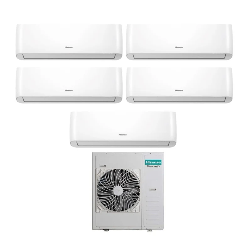 Climatiseur penta-split Hisense ENERGY PRO série 9+9+9+9+12 Inverter Penta avec 5AMW125U4RTA R-32, Wi-Fi intégré, puissance 9000+9000+9000+9000+12000 BTU/h - Neuf