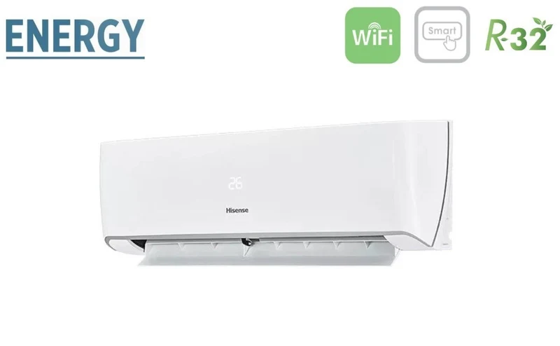 Climatiseur penta-split Hisense ENERGY série 9+9+9+9+18 Inverter Penta avec 5AMW125U4RTA R-32, Wi-Fi intégré, 9000+9000+9000+9000+18000 BTU/h - Neuf