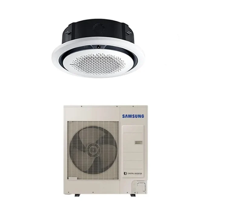 Climatiseur cassette Inverter Samsung 360° 36 000 BTU AC100MN4PKH/EU R-410 Wi-Fi en option avec télécommande filaire incluse - PC4NUNMAN Grille incluse