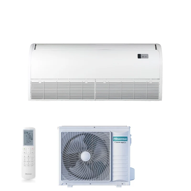 Climatiseur Hisense Inverter plafond/sol série SUPER 36 000 BTU AUV105UR4RC8 + AUW105U4RK7 R-32 Wi-Fi en option Classe énergétique A++/A+ avec télécommande standard incluse