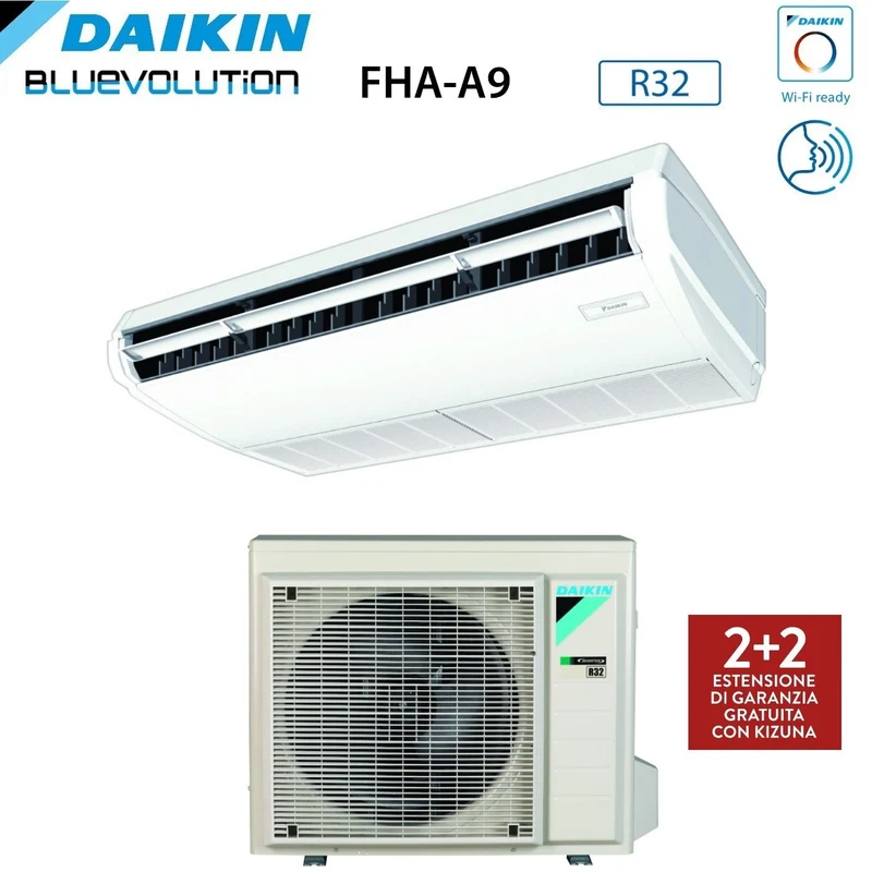 Climatiseur plafond Daikin FHA60A 21 000 BTU à technologie Inverter DC, R-32, Wi-Fi, classe énergétique A+/A en option, garantie italienne