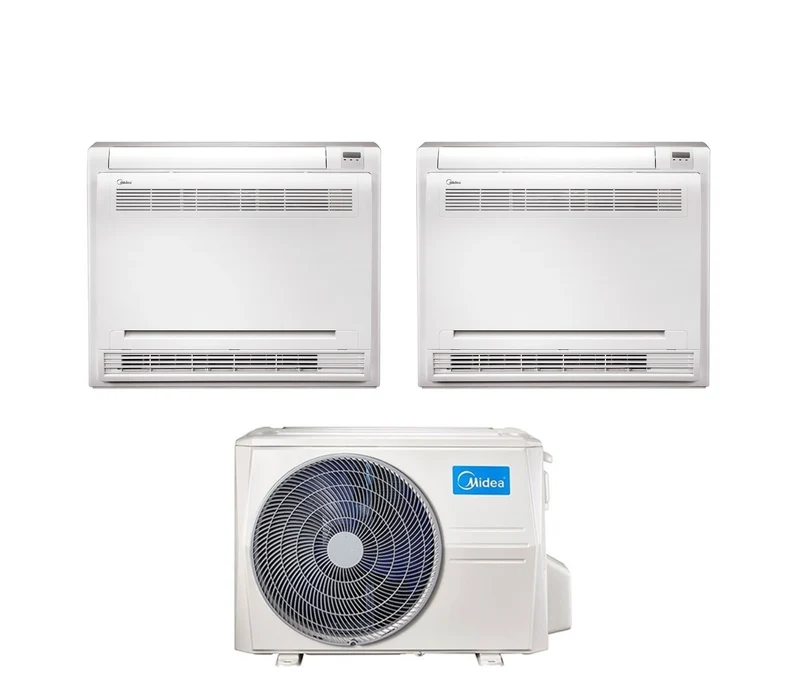 Climatiseur console Midea Dual Split Inverter 12+12 avec M2OE-18HFN8-Q R-32 12000+12000