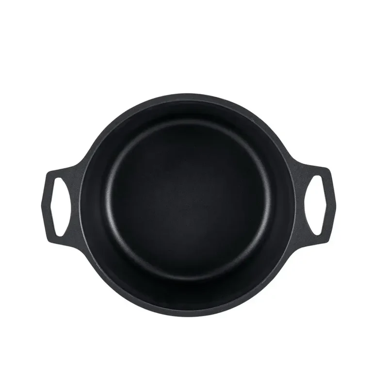 Harvest Non-Stick Die Cast Deep Casserole Pot With Glass Lid