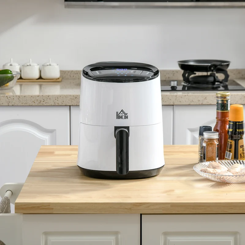 Friteuse à air Easycomfort 2,5 L 1300 W avec 7 menus, écran LED et cuve, 24,9 x 33,9 x 29,9 cm