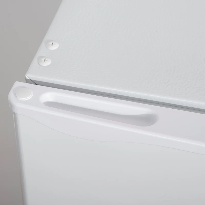 Réfrigérateur portable EasyComfort 91 L avec thermostat réglable, étagères murales et intérieures, tiroir, en métal et plastique, 47,5 x 44,2 x 84 cm, blanc