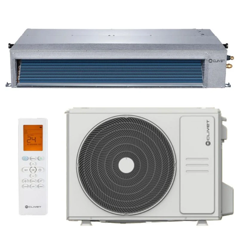 Climatiseur gainable Clivet Inverter 24 000 BTU ID3-XY 70M R-32 avec Wi-Fi en option et télécommande infrarouge