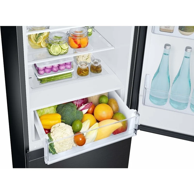 Réfrigérateur combiné Samsung RB33B610FBN 344 litres, classe énergétique F (H 185,3 x L 59,5 x P 65,8 cm), No Frost, technologie Digital Inverter SpaceMax, noir