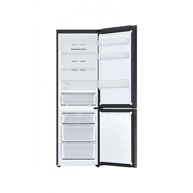 Réfrigérateur combiné Samsung RB33B610FBN 344 litres, classe énergétique F (H 185,3 x L 59,5 x P 65,8 cm), No Frost, technologie Digital Inverter SpaceMax, noir