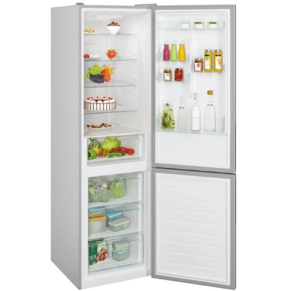 Réfrigérateur Candy CCE4T620ES Classe E 377 litres (H 200 x L 59,5 x P 65,8 cm) à deux portes, No Frost, Wi-Fi, compartiment réfrigéré réglable, argent