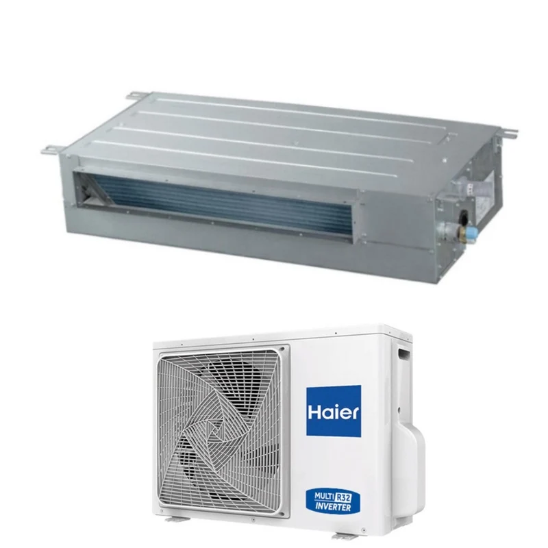 Climatiseur gainable Haier Inverter Slim à faible consommation 12 000 BTU AD35S2SS1FA(H) R-32 avec Wi-Fi intégré