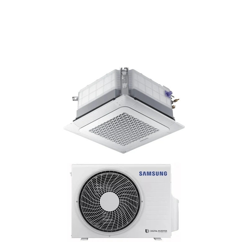 Climatiseur cassette inverter Samsung 4 voies Mini Windfree 18 000 BTU AC052RNNDKG R-32 avec Wi-Fi en option et panneau inclus