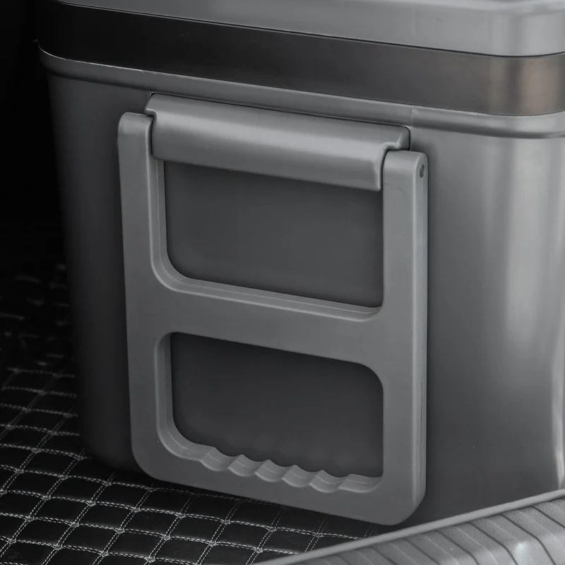 Réfrigérateur portable électrique Easycomfort 45 L 12 V avec poignée et écran LCD, 63,2 x 42 x 50,8 cm, gris