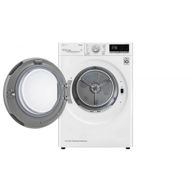 Sèche-linge à pompe à chaleur double inverter intelligent 10 kg LG RH10V9AV4W Eco Hybrid Allergy Care Classe A+++