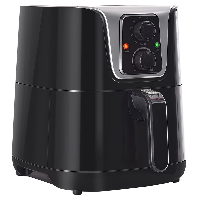 Friteuse à air EASYCOMFORT 1300 W avec température réglable - Noire