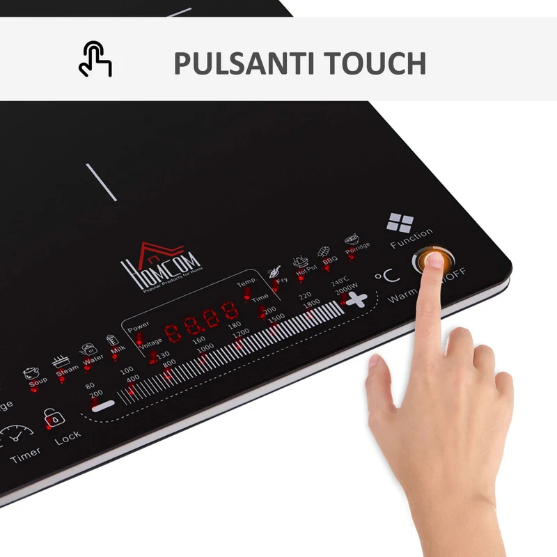 Plaque à induction portable EASYCOMFORT avec affichage LED - Noire