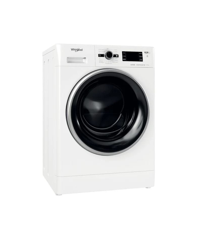 Laveuse-sécheuse Whirlpool 9 + 6 kg FWDG 961483 WBSV IT N 1400 tr/min, pose libre, 6TH SENSE SteamCare, classe D