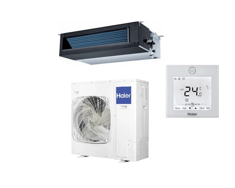 Climatizzatore Condizionatore Haier Inverter Canalizzato Smart Power Media Prevalenza 30000 btu ADH090M1ERG R410A A++ completo di comando a filo Wi-Fi