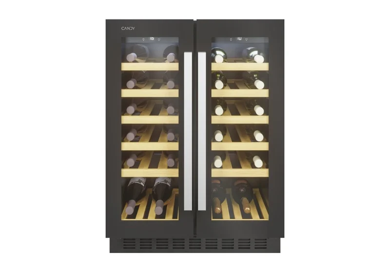 Cave à vin encastrable Candy DiVino CCVB 60D/1, classe G, 38 bouteilles (H 81,3 x L 59,5 x P 56,2 cm), noire