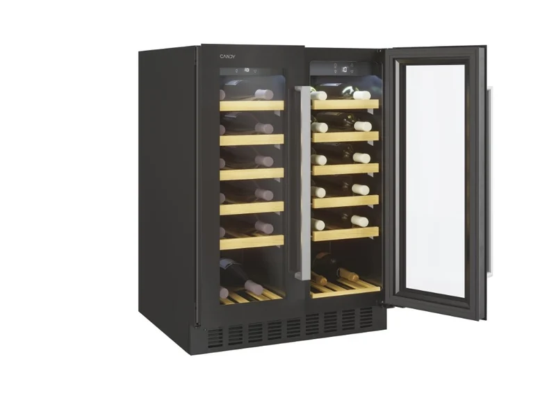 Cave à vin encastrable Candy DiVino CCVB 60D/1, classe G, 38 bouteilles (H 81,3 x L 59,5 x P 56,2 cm), noire