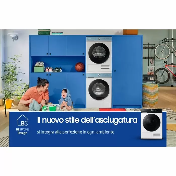 Sèche-linge à pompe à chaleur Samsung BESPOKE AI 9 kg QuickDry DV90BB7445GE AxLxP (60x85x60) A+++-10%