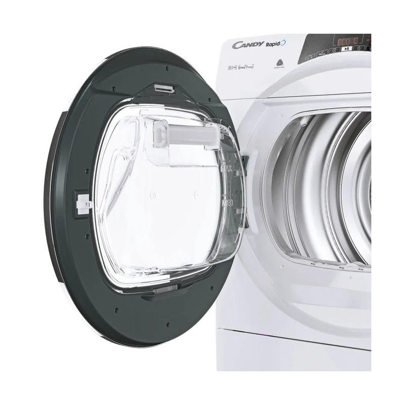 Sèche-linge à pompe à chaleur Candy Rapidò ROE H10A2TCEX-S 10 kg, classe A++ (H 85 x L 60 x P 60 cm), séchage intelligent, repassage facile, cycles rapides