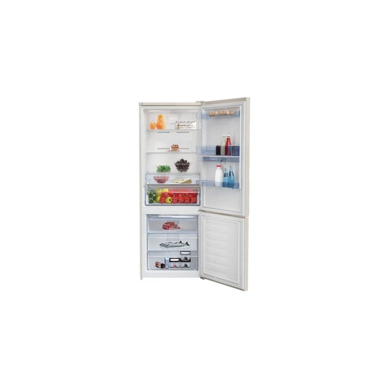 Réfrigérateur combiné Beko Total No Frost RCNE560E40DBN (H192xL70xP74,5) Classe E 510 litres Couleur Champagne NeoFrost Double refroidissement Compresseur Inverter ProSmart Compartiment à produits laitiers