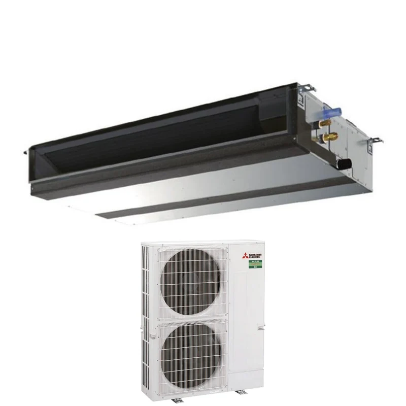 Climatiseur gainable Mitsubishi Electric Power Inverter moyenne puissance 42 000 BTU PEAD-M125JA + PUZ-ZM125YKA triphasé R-32 avec Wi-Fi en option