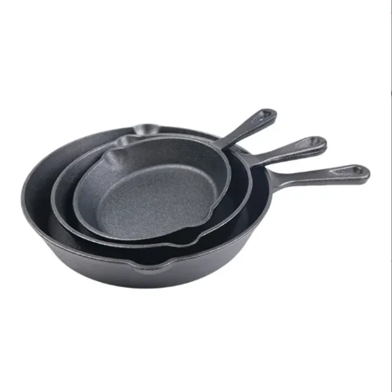 Pre-Seasoned Cast Iron Skillet with Dual Pour Spouts