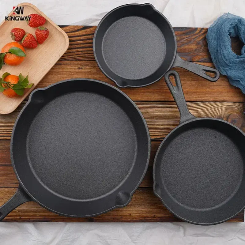 Pre-Seasoned Cast Iron Skillet with Dual Pour Spouts