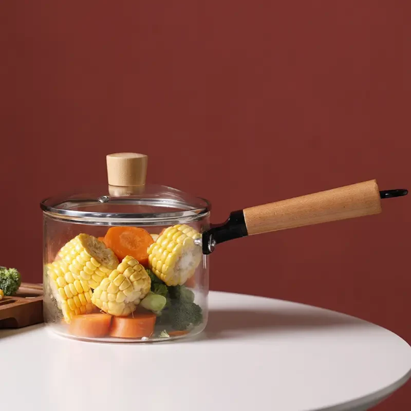 Heat Resistance Borosilicate Glass Saucepan 1.8 L
