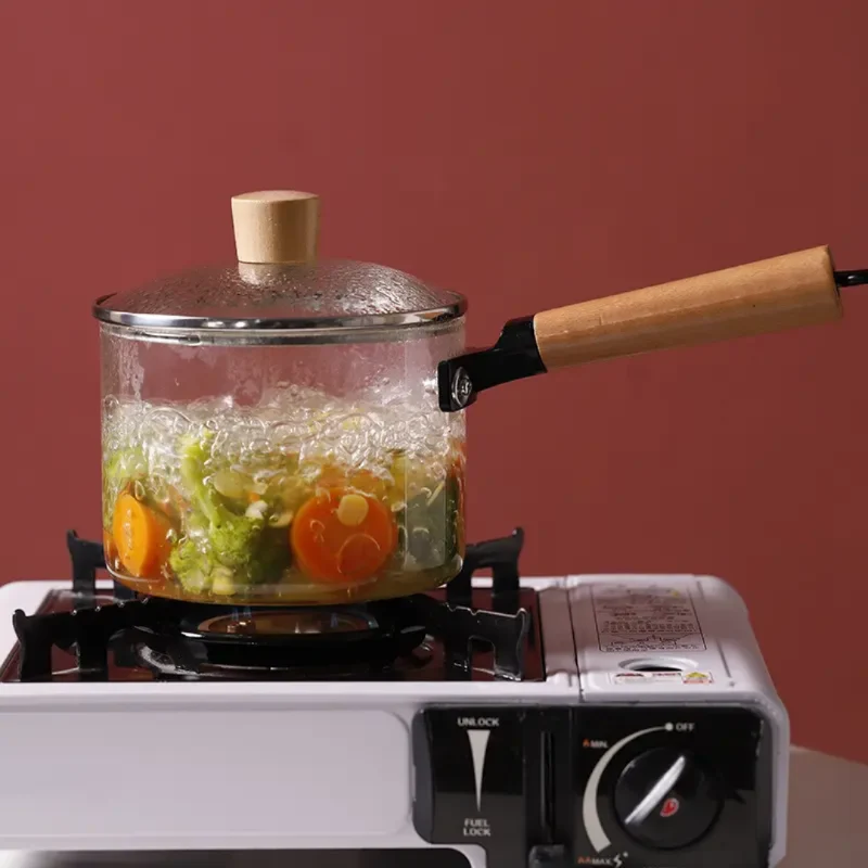 Heat Resistance Borosilicate Glass Saucepan 1.8 L