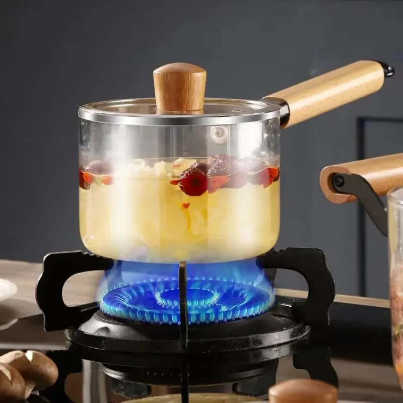 Heat Resistance Borosilicate Glass Saucepan 1.8 L