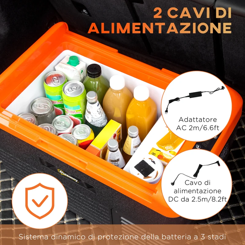 Réfrigérateur portable EASYCOMFORT 30L avec affichage, compresseur et poignées, 58,7 x 36,5 x 36,8 cm