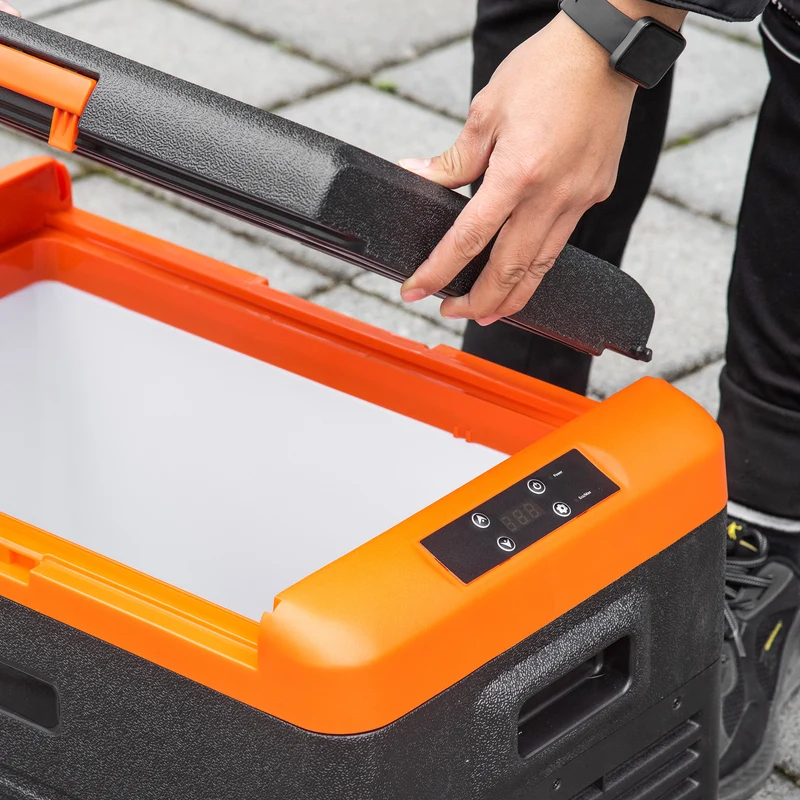 Réfrigérateur portable EASYCOMFORT 30L avec affichage, compresseur et poignées, 58,7 x 36,5 x 36,8 cm