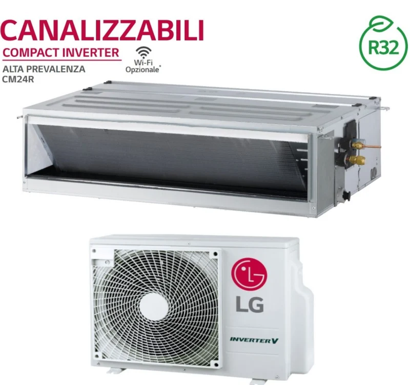 Climatiseur gainable LG Econo 24 000 BTU CM24R.N10 R-32 A++/A+ Wi-Fi en option Commande filaire LG PREMTB001