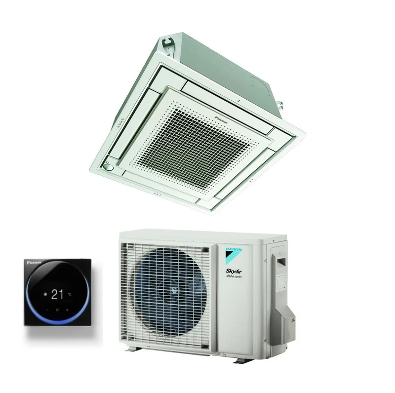 Climatiseur cassette Daikin entièrement plat 18 000 BTU FFA50A + RZAG50A R-32, Wi-Fi en option, commande filaire et grille incluses