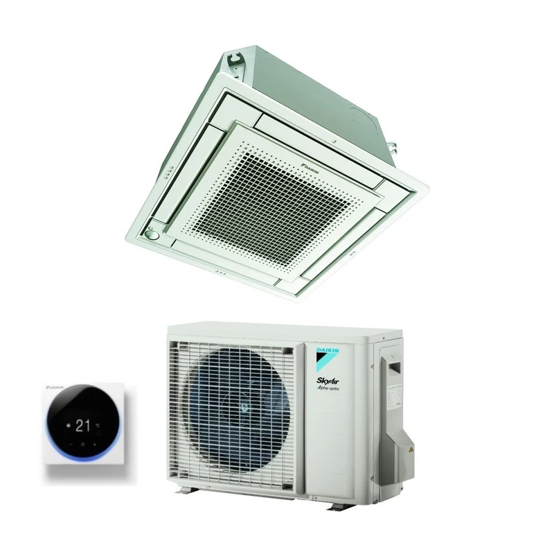 Climatiseur cassette Daikin entièrement plat 18 000 BTU FFA50A + RZAG50A R-32, Wi-Fi en option, commande filaire et grille incluses