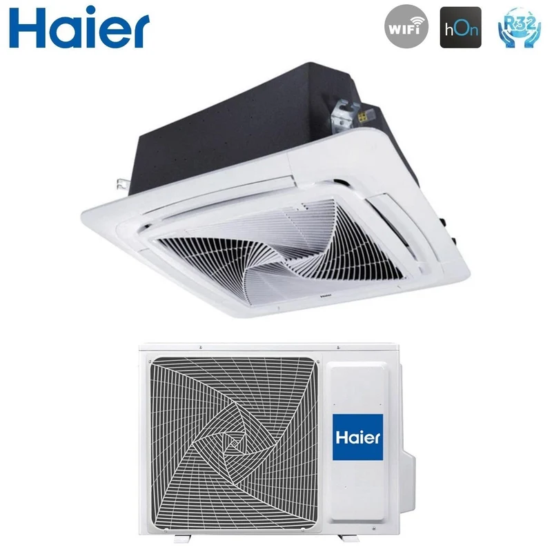 Climatiseur cassette Haier 90x90 rond, flux 24 000 BTU AB71S2SG1FA R-32, Wi-Fi en option, sans panneau de commande inclus