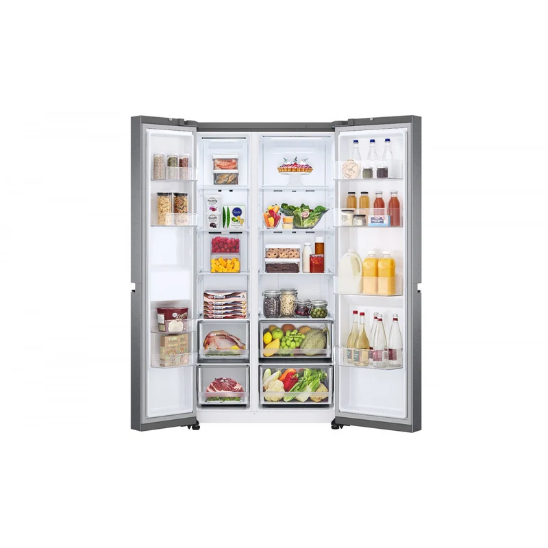 Réfrigérateur LG GSBV70PZTM à pose libre côte à côte, 655 litres (H 179 x L 91,3 x P 73,5 cm), classe F