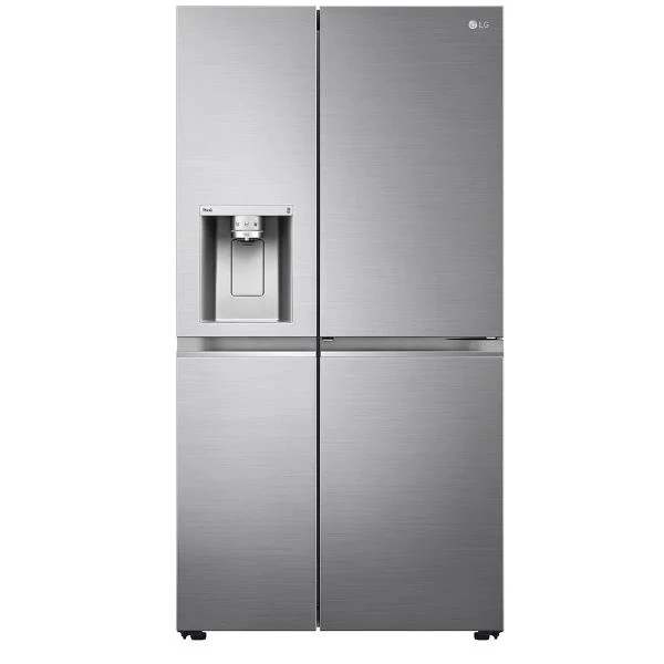 Réfrigérateur LG Smart Side by Side GSJV91PZAE 635 litres, classe énergétique E (H 179 x L 91 x P 73,5 cm), sans givre Fonction glace pilée Wi-Fi Frost Door-in-Door™ avec SmartThinq™ Inox