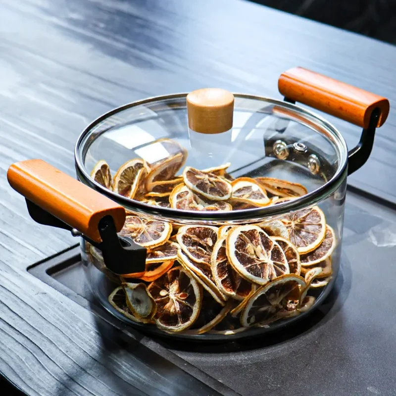 2.5L Heat Resistance Borosilicate Glass Cooking Pot