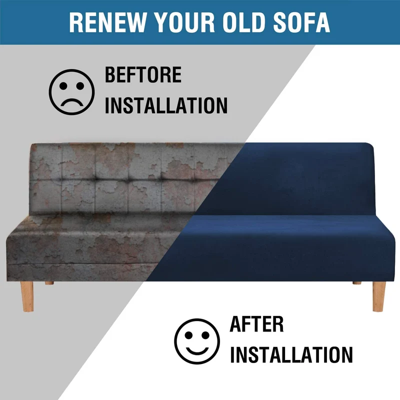 Armlose Futon Stretch Sofa Schonbezüge (16 verschiedene Muster zur Auswahl)