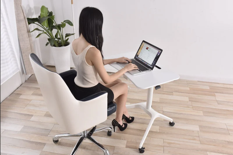 Pneumatische einbeinige Sitz-Steh-Schreibtisch höhenverstellbare Workstation