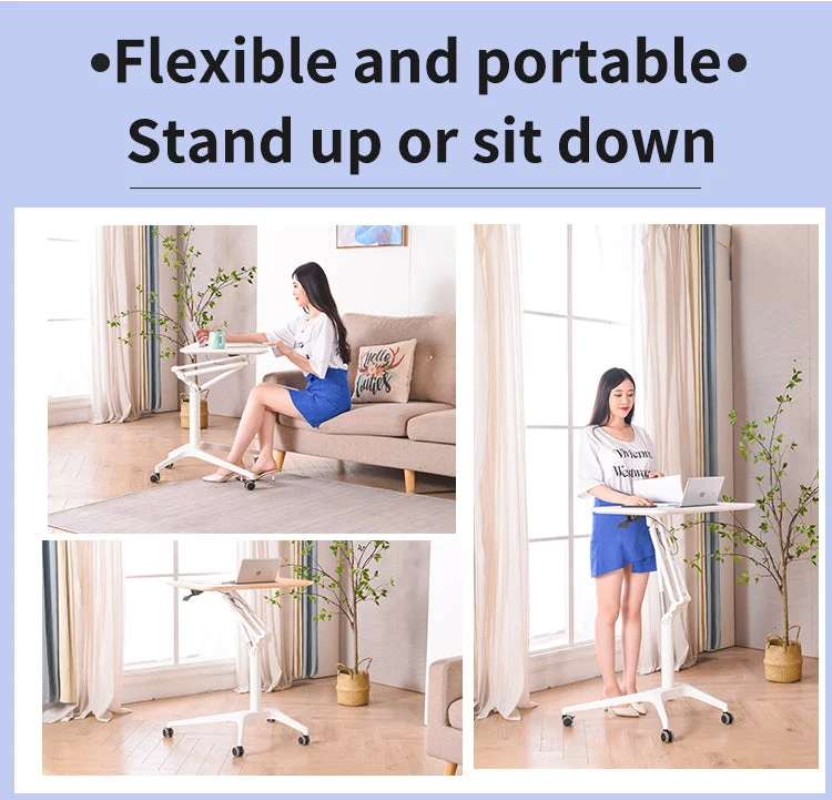 Pneumatische einbeinige Sitz-Steh-Schreibtisch höhenverstellbare Workstation